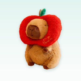 Pelush Capybara Krishtlindjesh me kapuç mollë (25cm)