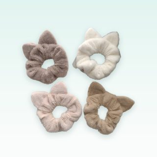 Scrunchie pelush me veshë kotele
